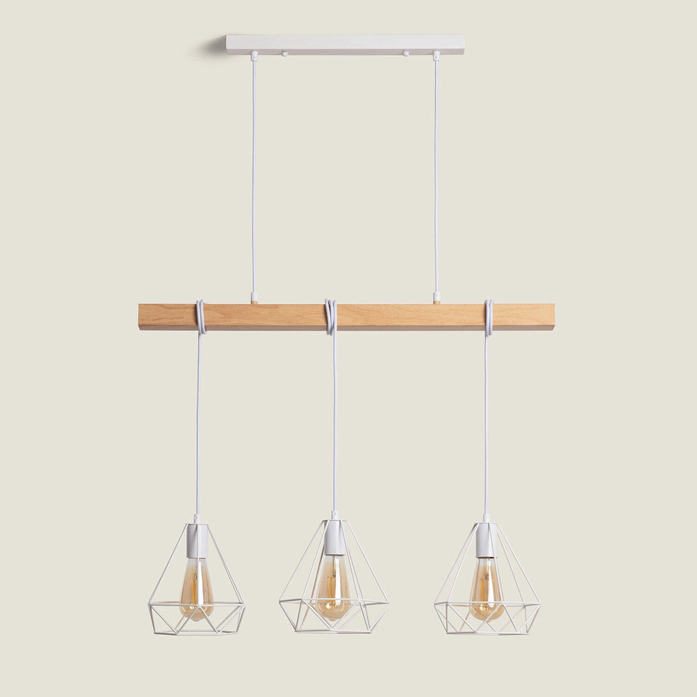 Candeeiro Suspenso Metal Sardo 3 Focos