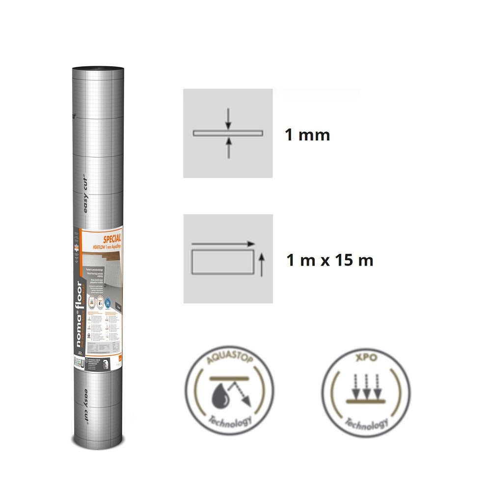 Lâmina SPECIAL HEATFLOW AQUASTOP 1MM - NOMAFLOOR