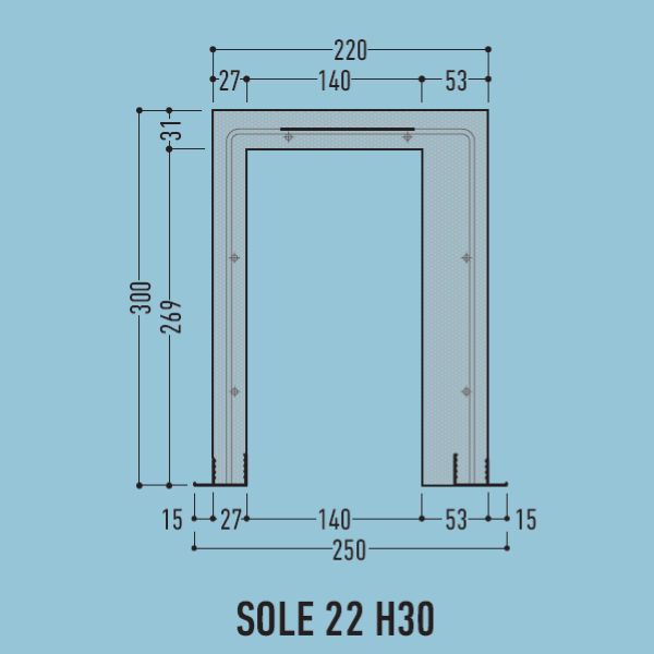 Caixa de estore lâminas - Luxetherm Sole - 6 metros