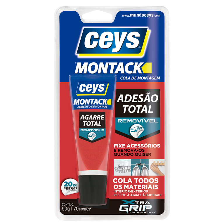 Montack Adesão total Removível - Cola de montagem - CEYS