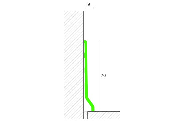 Rodapé PVC Line 8600