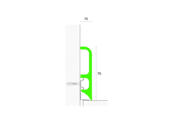 Perfil Rodapé PVC Line 8603