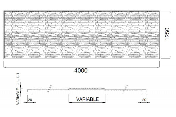 Carimbo de Parede - Stone 051 LHV Formliner