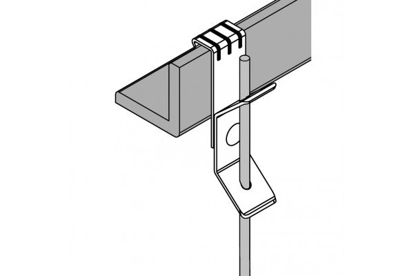 Clip vertical com regulador para vareta suspensões de tetos