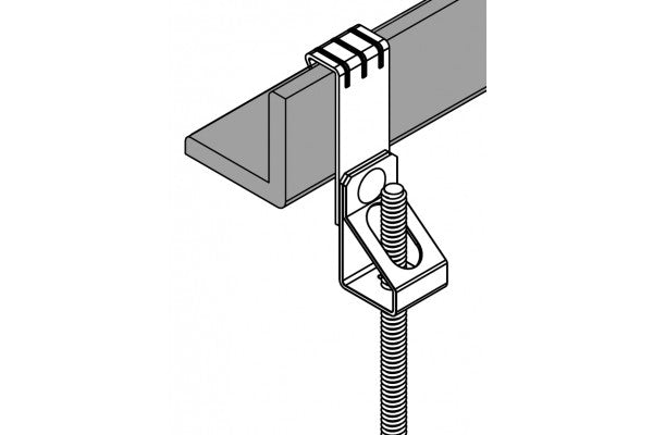 Clip vertical para varão suspensões de tetos