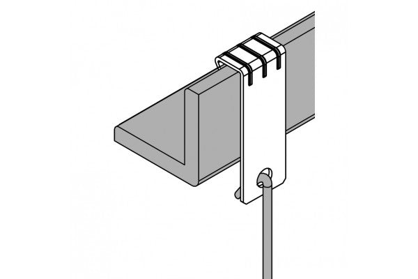 Clip vertical para vareta suspensão de tetos ø4mm