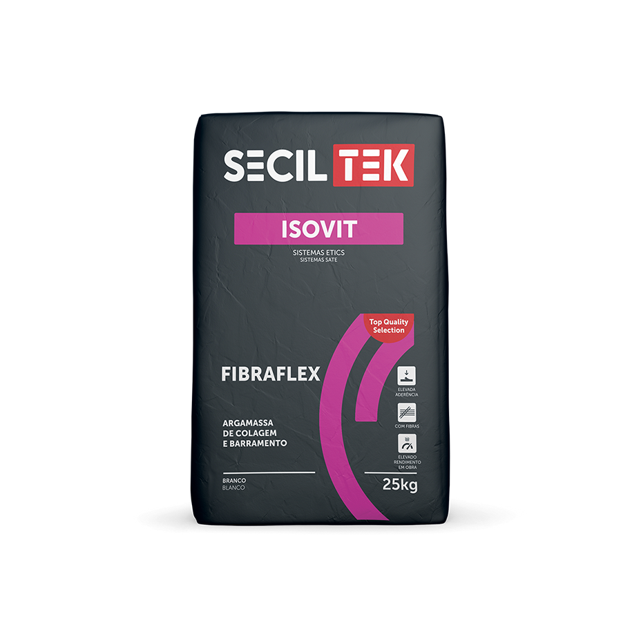 Isovit FibraFlex - Argamassa fibra-reforçada - 25kg - SECIL