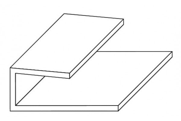 Perfil remate para teto e revestimento em PVC Interior