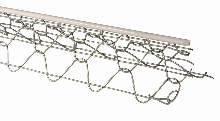 Perfil para reboco e monomassa em arame e pvc