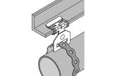 Clip horizontal para cinta perfurada suspensão em perfilaria metálica