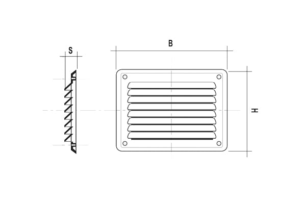 Grelha ventilação clássica pvc