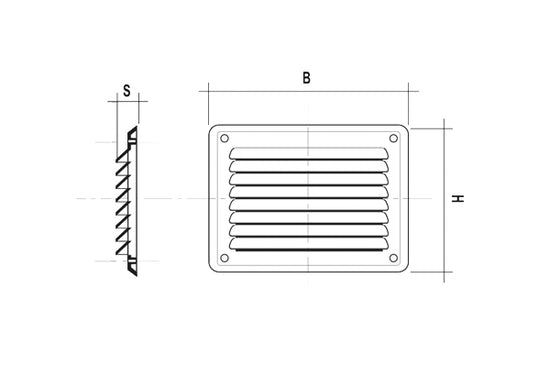 Grelha ventilação clássica pvc