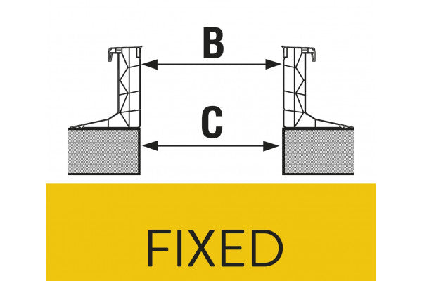 Base direita fixa pvc curbs 16/00 Skylux