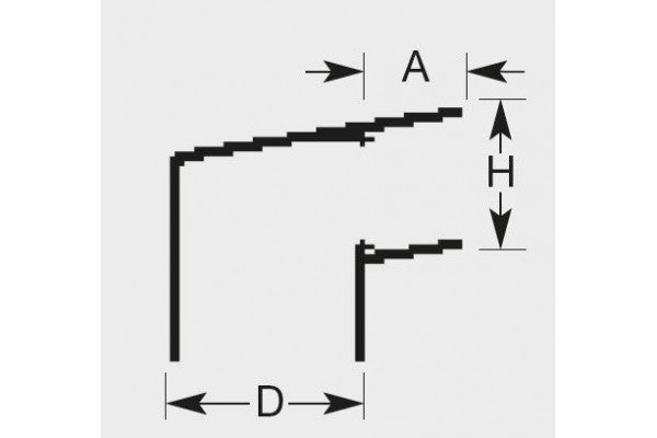Conexão gárgula angular - saída redonda