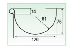 Acessórios para caleiras em PVC - modelo 125