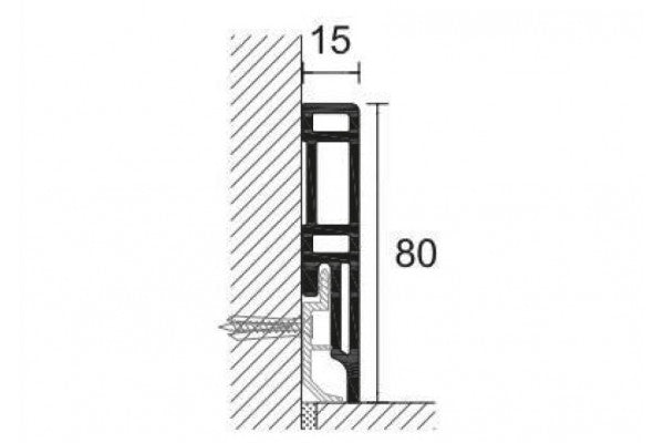 Perfil Rodapé PVC Line 8613