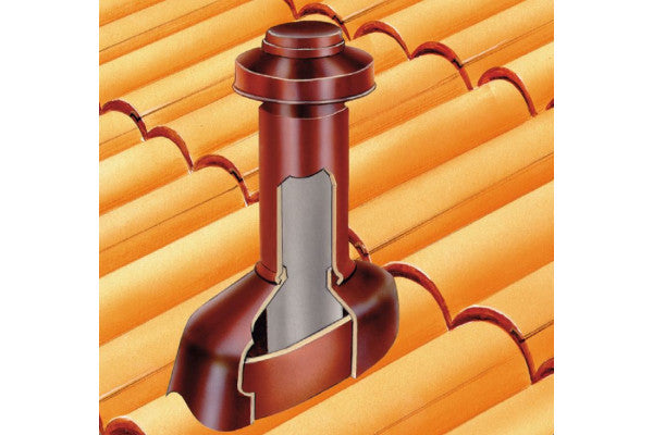 Chaminé de ventilação e encaixe para telha tradicional