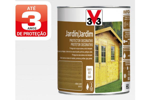 Protetor decorativo de madeira para jardim - V33