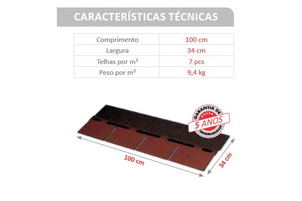 Telha asfáltica Barboline Classic
