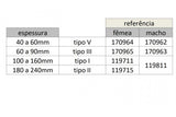 Perfil arranque em pvc para isolamento térmico