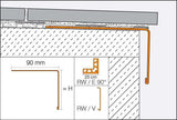 Perfil Bara RW - Cinzento Metalizado